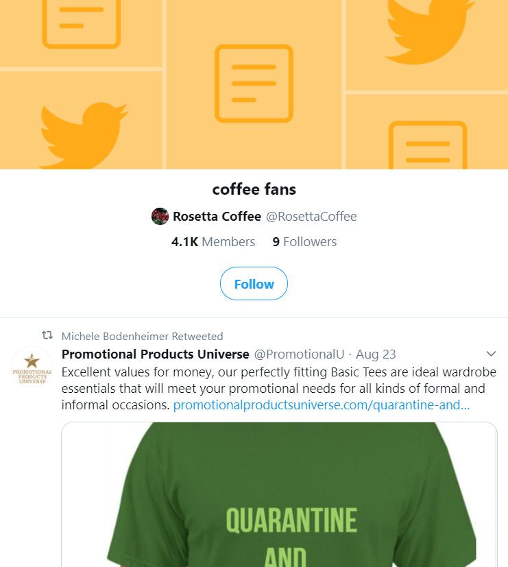 Example of a retweet