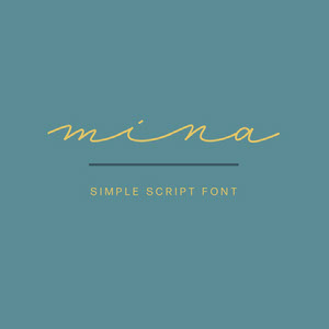 Teal and Yellow Handwriting Font Logo Brand Square Graphic 32 Cool Calligraphy & Script Fonts
