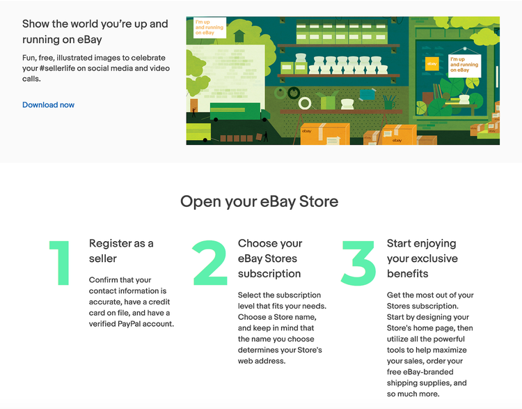 Steps to opening your eBay store