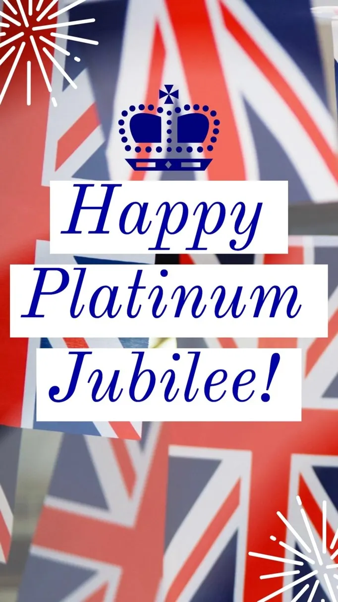 Blue & Red Queen Platinum Jubilee Union Jack Instagram Story