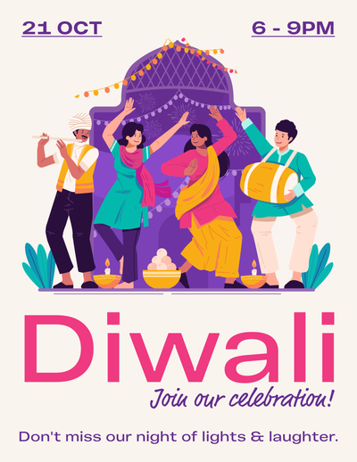 Diwali poster template