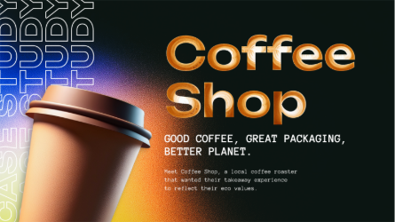 Template with dark background and a pop of typography