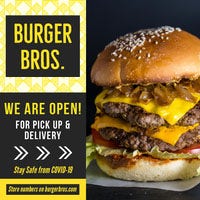 Black Restaurant Delivery Instagram Square COVID-19 Re-opening