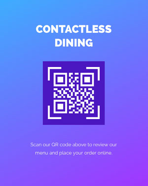 contactless dining instagram portrait  COVID-19 Re-opening