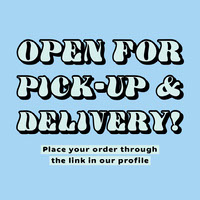 Blue Pick-up and Delivery Service Instagram Square Ad COVID-19 Re-opening
