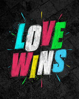 Black and Colorful Love Catchphrase Instagram Postrait '90s Designs