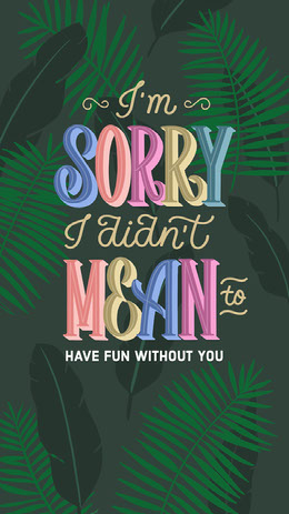 Green and Colorful Funny Apologize Instagram Story Illustration Art