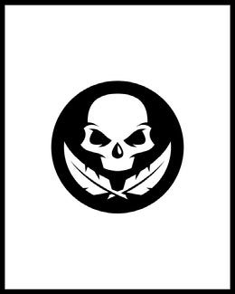 Black and White Skull Symbol Instagram Portrait Artists Collection: Adobe Spark Stylemakers