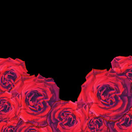 Black and Red Abstract Roses Art Instagram Post Glitch Art