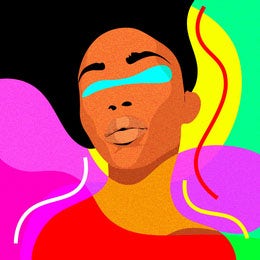 Colorful, Abstract Woman Portrait Instagram Post Artists Collection: Adobe Spark Stylemakers