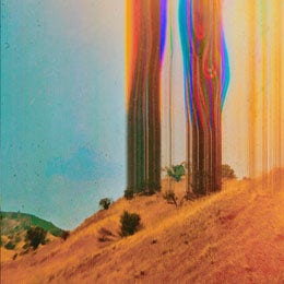 Colorful, Edited, Abstract Landscape Photo Instagram Post Glitch Art