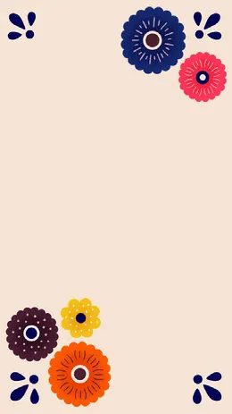 Pastel Color Flower Frame with Copy Space Instagram Story Background Illustration Collection