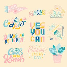 Pink and Colorful Catchphrase Stickers Instagram Post Artists Collection: Adobe Spark Stylemakers