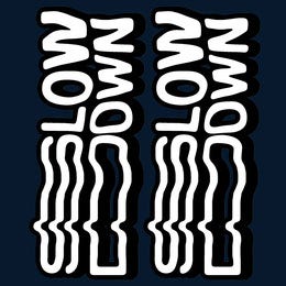 Blue and White Abstract Catchphrase Instagram Post Glitch Art