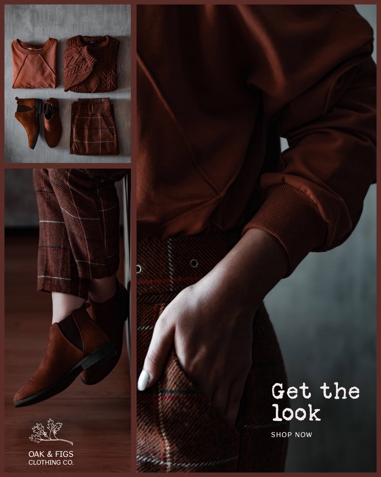 brown and white fashion clothing instagram portrait