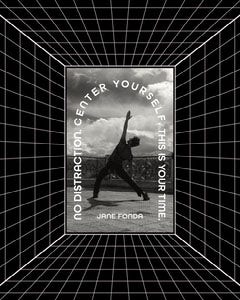 black and white meditation quote instagram portrait 