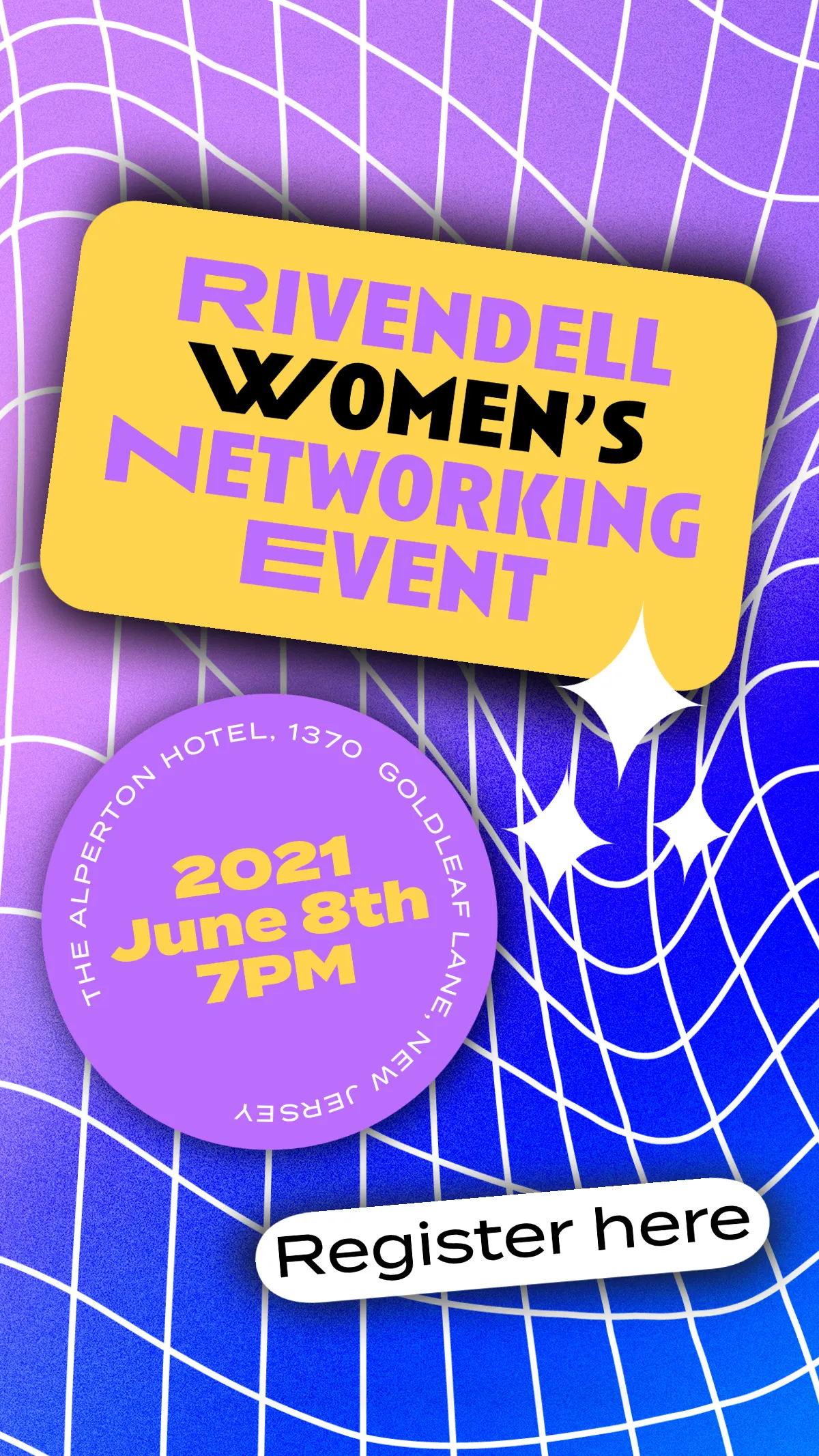 Purple And Yellow Networking Event Instagram Story