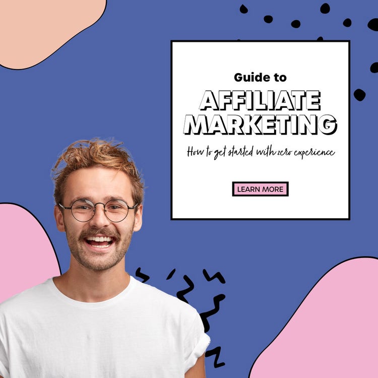 blue and pink guide to affiliate marketing instagram