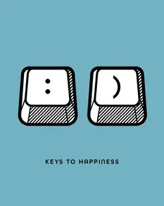 keys to happiness instagram portrait 