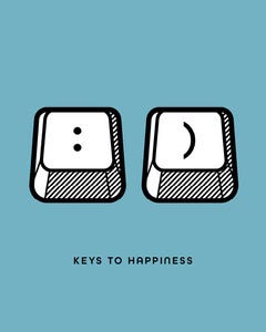 keys to happiness instagram portrait