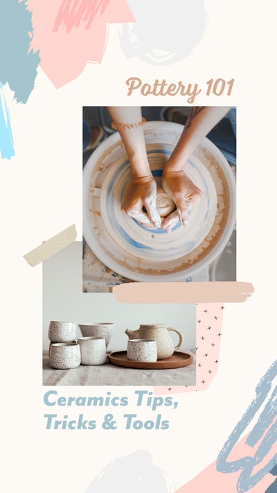 Pastel Pottery Tips Collage Instagram Story