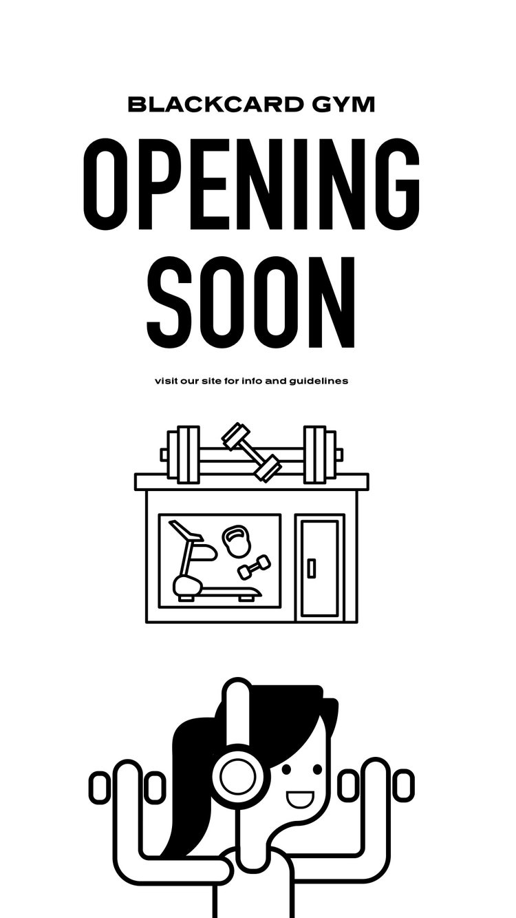 gym reopening instagram story