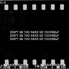 black and white self compassion quote instagram