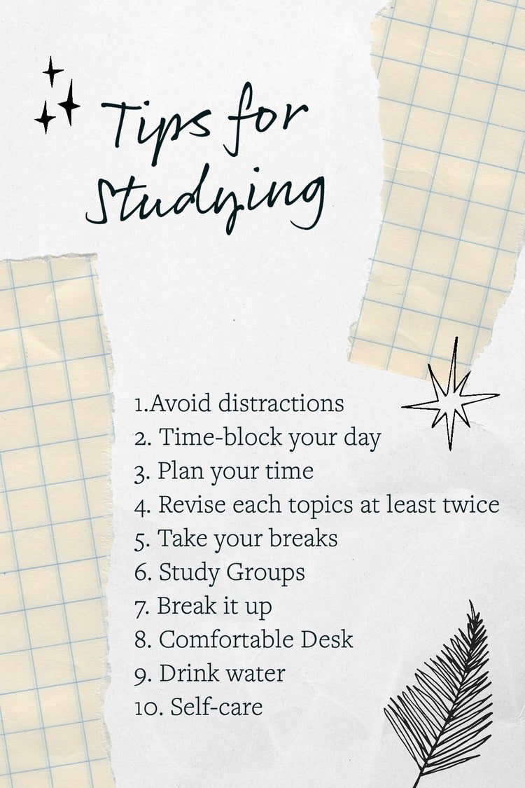 White and Black Paper Scraps Tips for Studying Pinterest Post