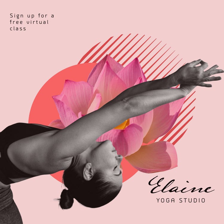 pink and red yoga studio instagram