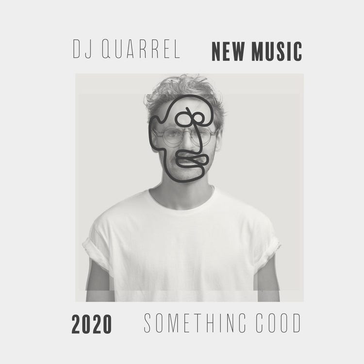 Minimal Black and White DJ Quarrel Album Cover