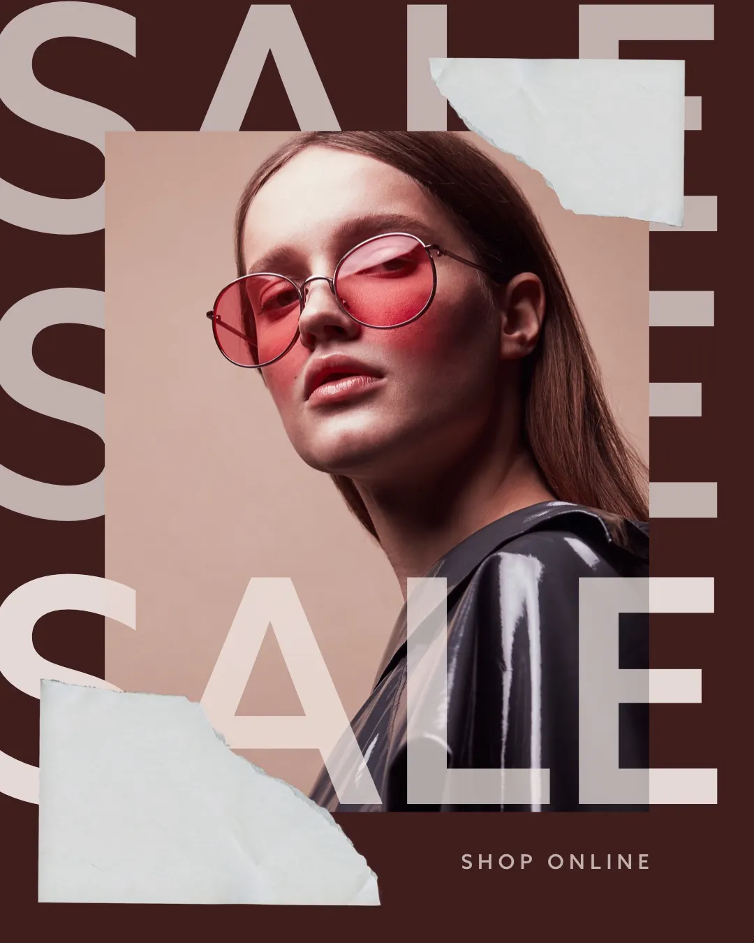 brown and pink sale instagram portrait