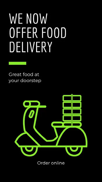 food delivery service instagram story COVID-19