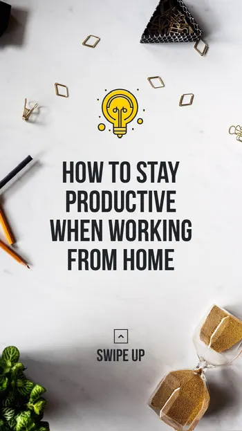 work from home tips instagram story COVID-19