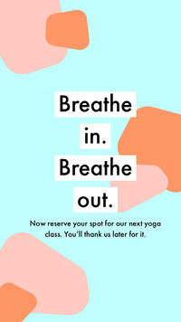 Blue and Pink Color Yoga Class Ad Instagram Story Top Templates of 2019
