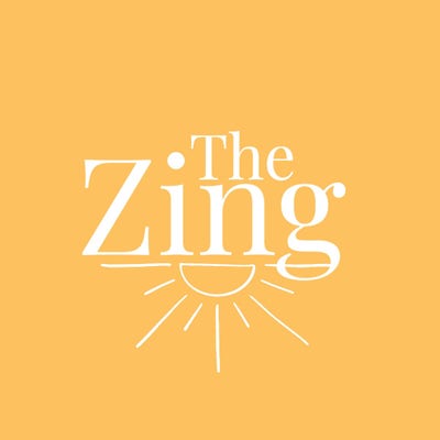 Orange and White The Zing Logo Square