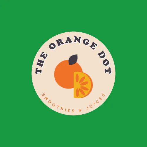 Green Orange Dot Smoothie Juices Logo