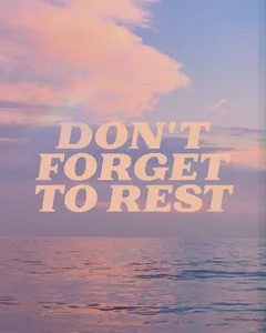 Pink and Blue Sky Ambient Calming Quote