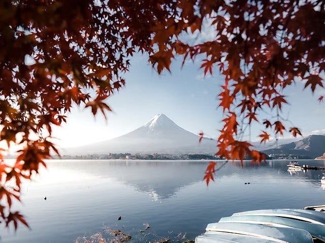 Mount Fuji kaukaisuudessa