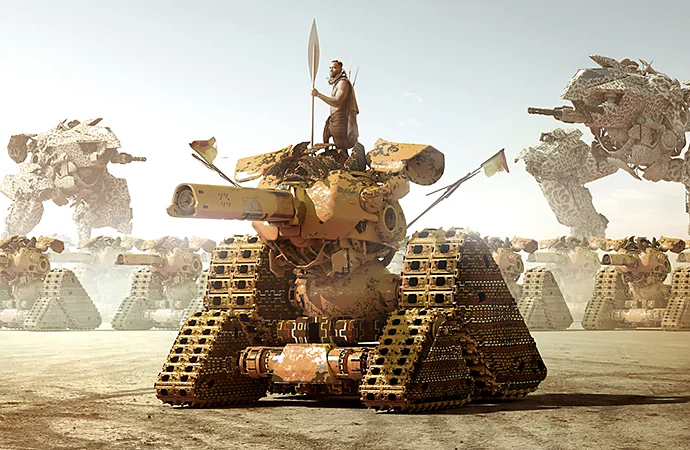 Futuristisen näköisiä tankkeja ja mech-robotteja, Picture