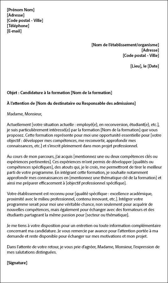 Lettre De Motivation Formation Mod les Et Conseils Adobe Lettre De Motivation Formation Mod les Et Conseils Adobe