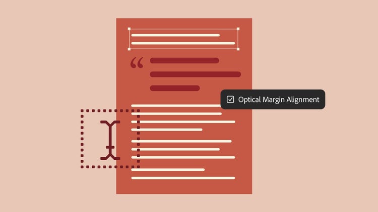 Maquette d’un document texte avec alignement automatique