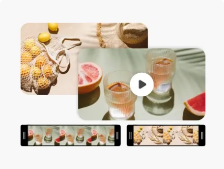 deux vidéos en train d’être combinées