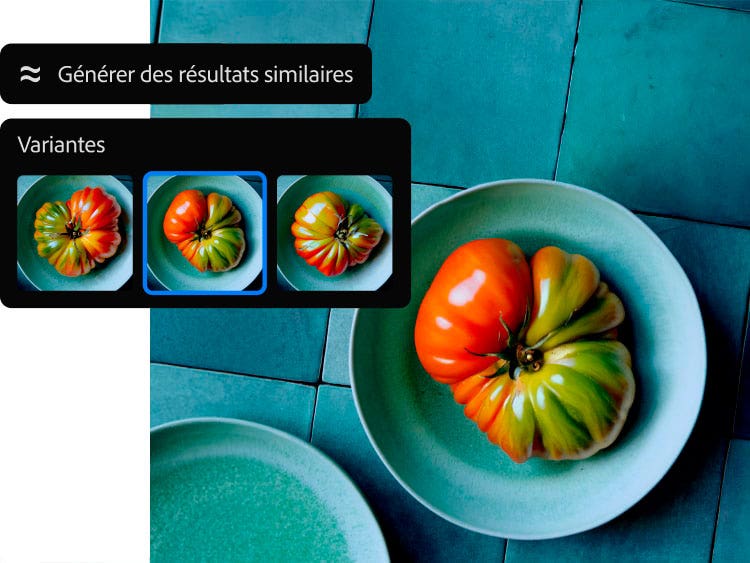 Fonctionnalité Générer des résultats similaires avec l’IA dans Photoshop