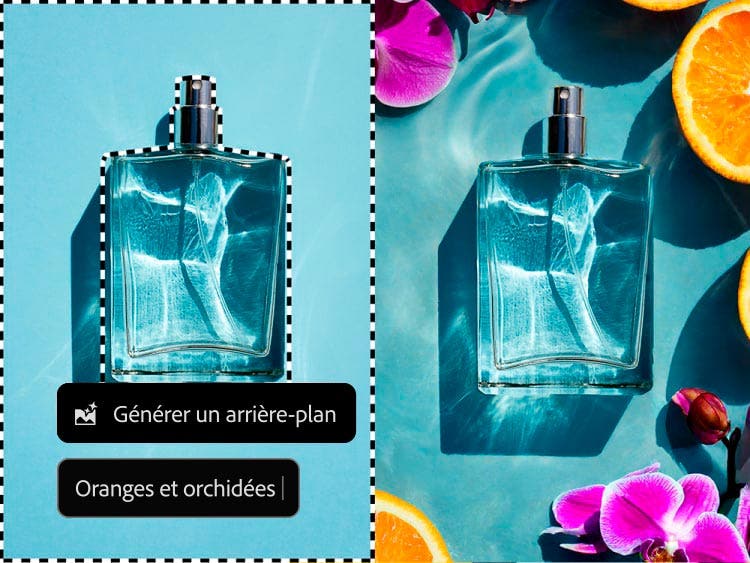 Fonctionnalité Générer un arrière-plan avec l’IA dans Photoshop