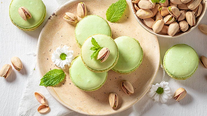 Photo de macarons de pistaches
