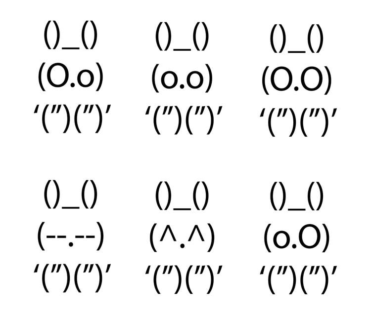 Six portraits numériques colorés de personnages