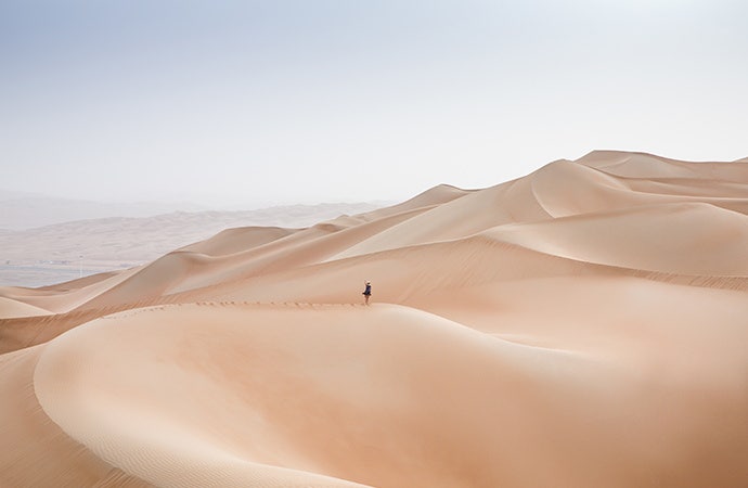 Photographie de dunes de sable d'un désert