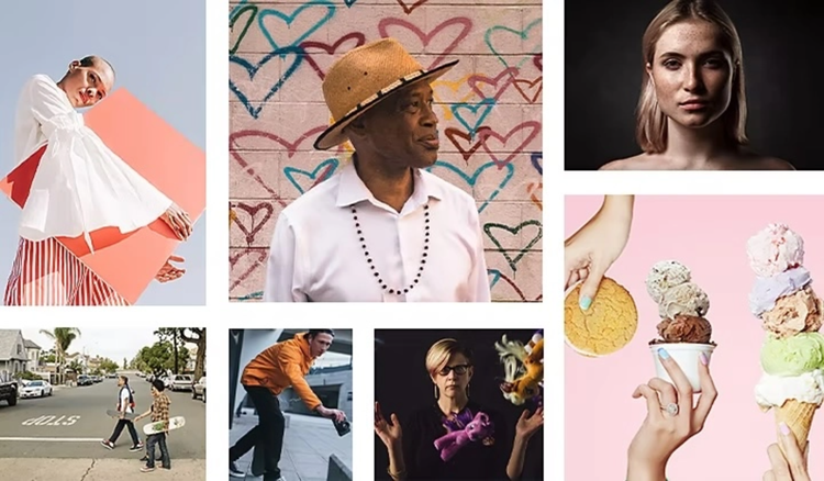 Collage de différents types de styles photographiques