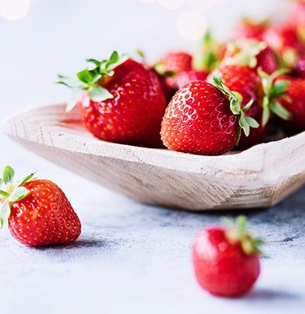 Fraises photographiées avec un effet bokeh