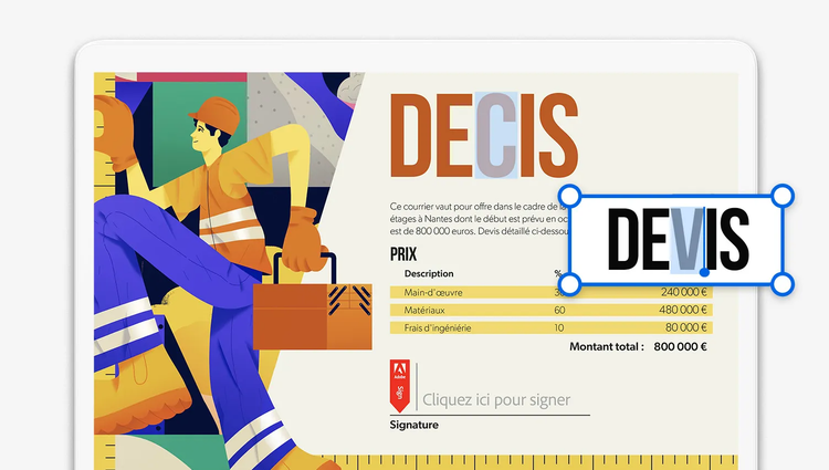 Modifiez du texte et des images.